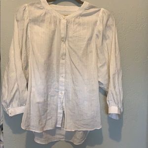 Madewell white blouse! Perfect for spring